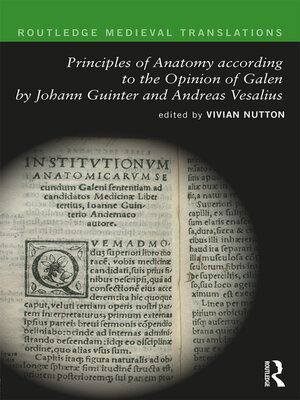 cover image of Principles of Anatomy according to the Opinion of Galen by Johann Guinter and Andreas Vesalius